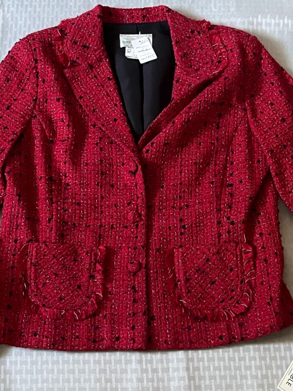 Tweeded red and black vest for women's from Bantry-Bay,size M